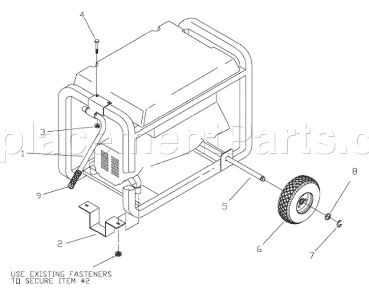 Page D Diagram and Parts List for 9777-4  Briggs and Stratton Generator